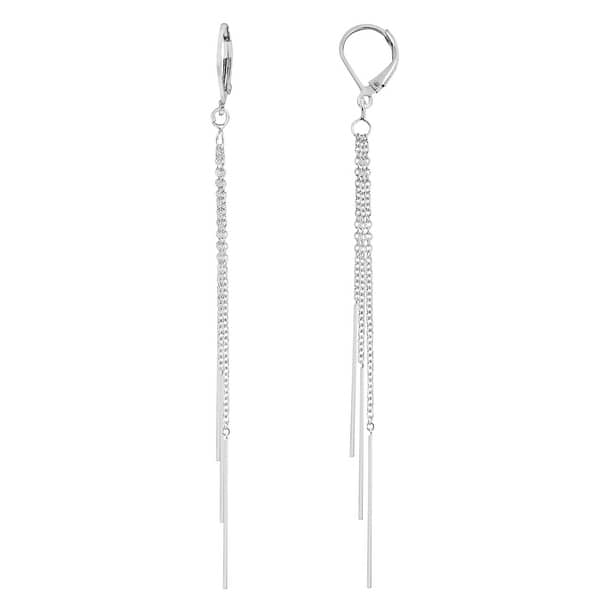 Sterling Silver and Sterling Chains Drop Earrings