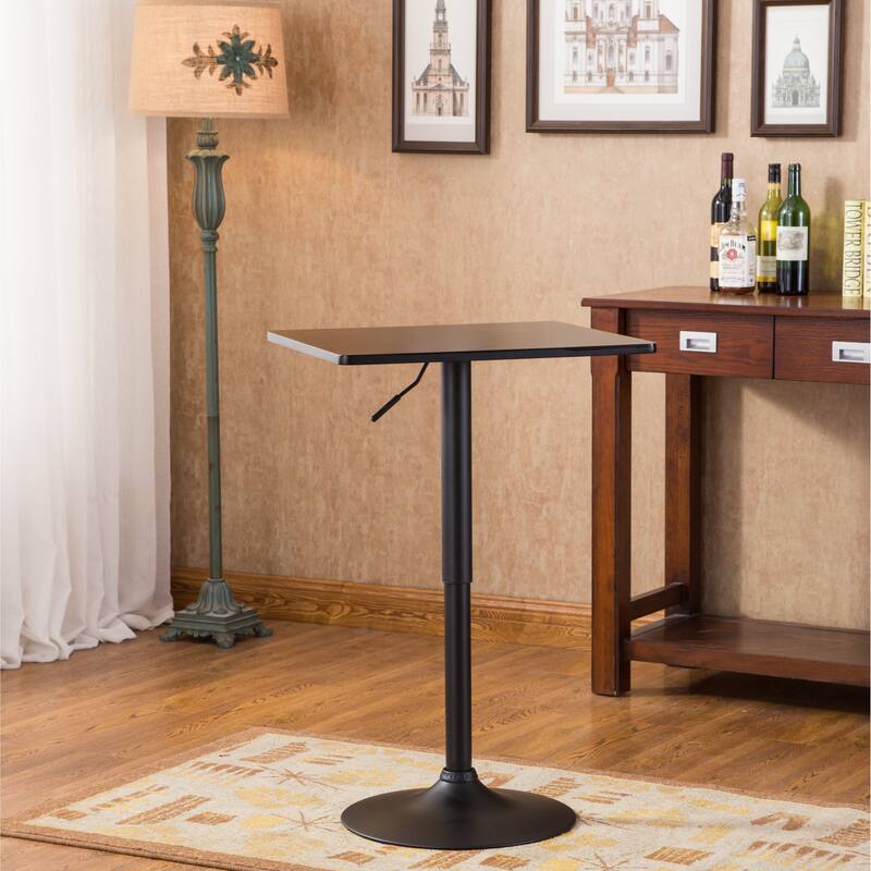 24" Modern Square End Table with Adjustable Pneumatic and Sturdy Base for Living Room
