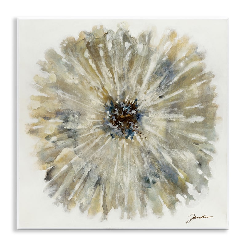 Stupell Neutral Rustic Abstract Flower Wall Plaque Art Design By Liz Jardine - 12 x 12