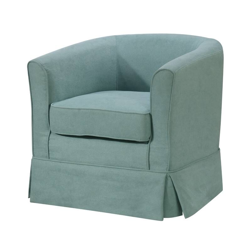 Tucker Woven Fabric Swivel Barrel Chair