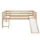 preview thumbnail 7 of 18, Max and Lily Twin Solid Wood Soren Ultra Low Loft Bed with Slide