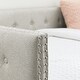 preview thumbnail 14 of 13, Beige Versatile Full Size Daybed with Storage Drawers and Button Armrest, Upholstered Daybed for Living Room Office