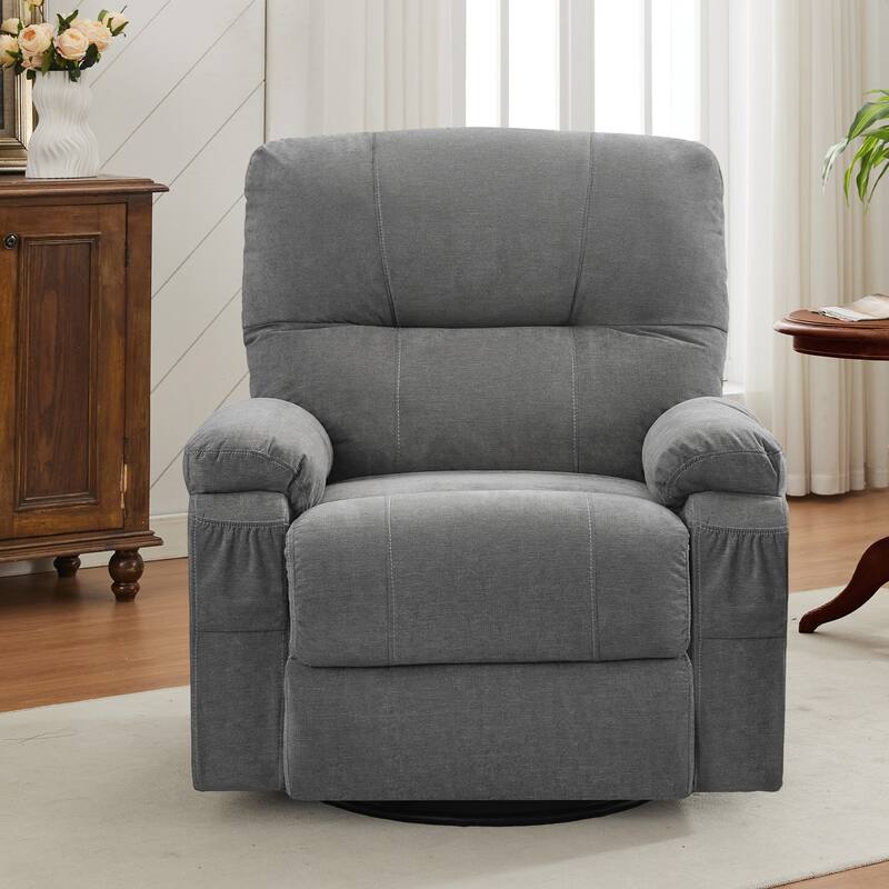 Recliner Chair,360 Degree Rotating Swing Single Sofa Chair, Equipped with Soft Cushion and Backrest, Comfortable Armchair