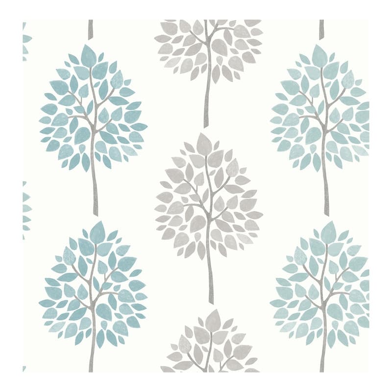 Advantage Saar Aqua Tree Wallpaper - 20.5 x 396 x 0.025