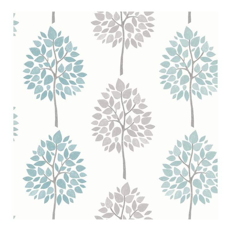 Advantage Saar Aqua Tree Wallpaper - 20.5 x 396 x 0.025