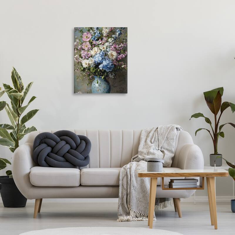 Stupell Traditional Cool Tone Bouquet Canvas Wall Art Design By Franklyn Gregory