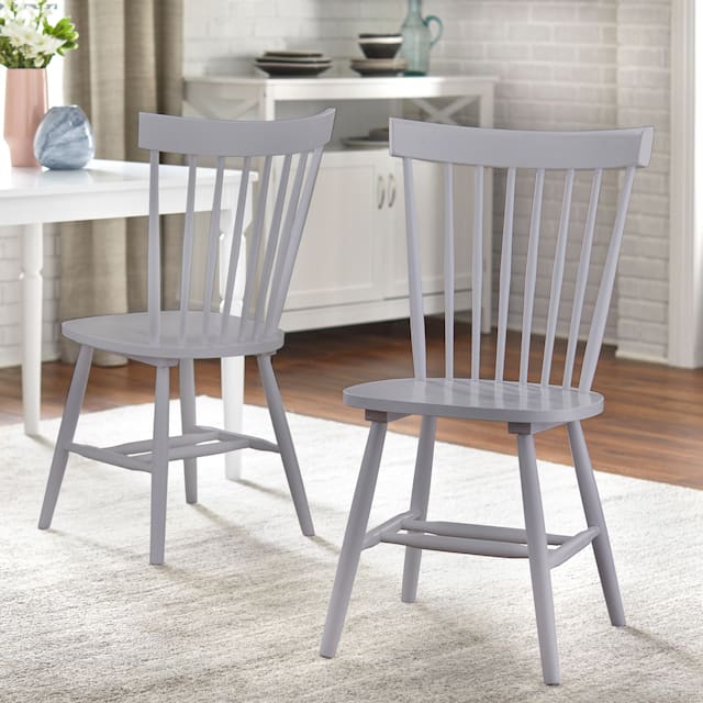 Simple Living Venice Farmhouse Dining Chairs (Set of 2) - Grey