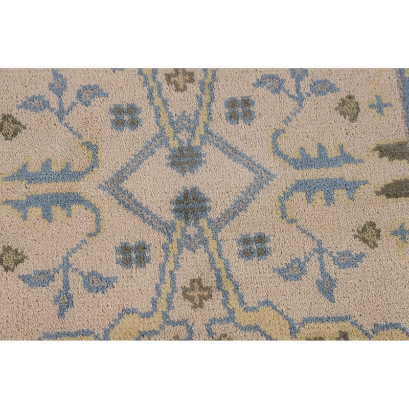 Oushak Oriental Runner Rug Hand-Knotted Wool Carpet - 2'7"x 7'10"