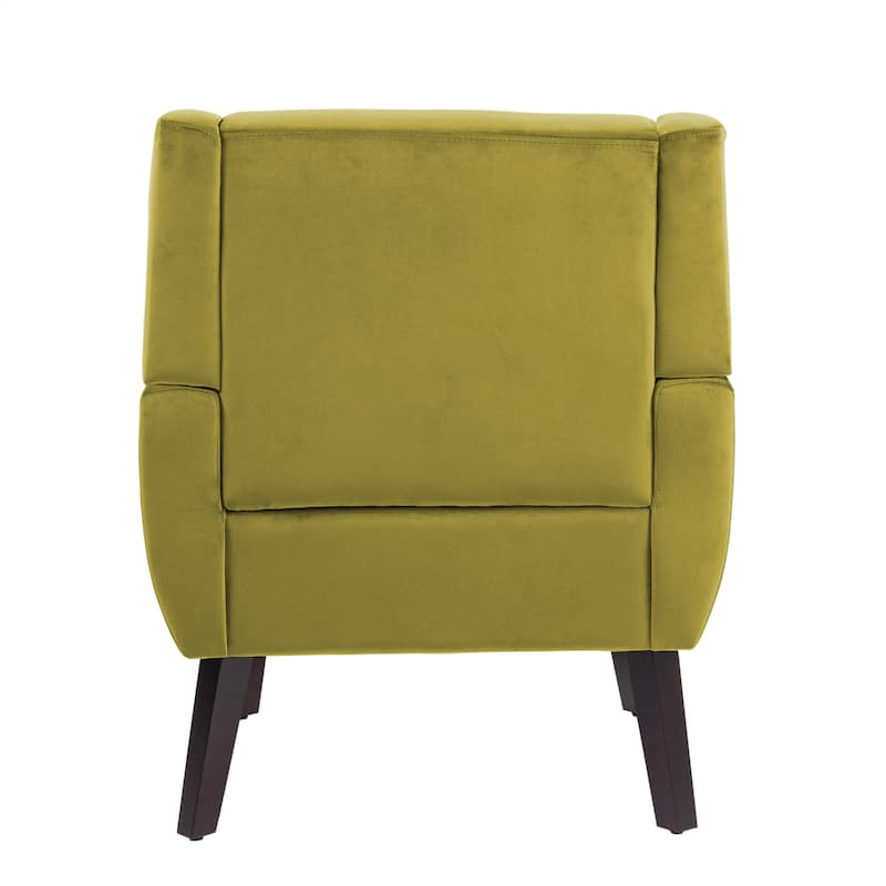 Velvet Upholstered Armchair Tufted Accent Chair