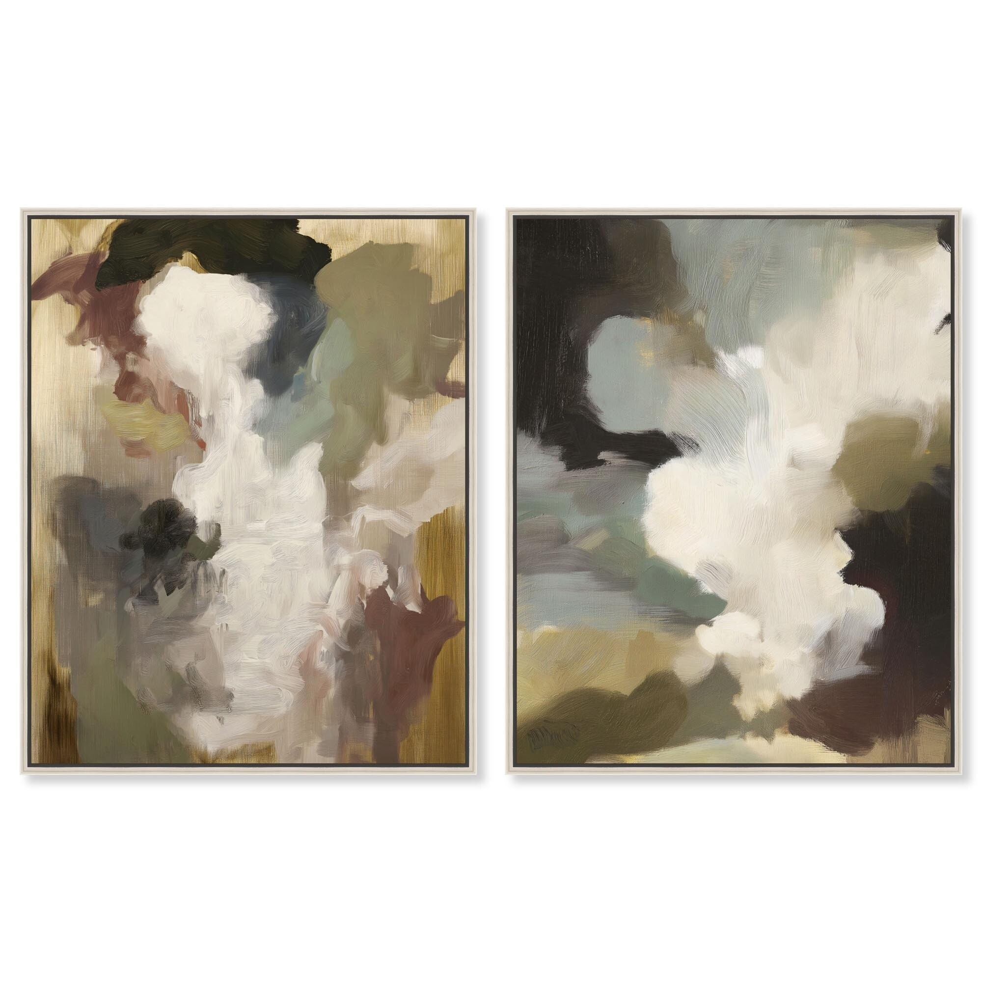 Muted Tones Harmony Boho Wall Decor Set Canvas Print by Art Remedy