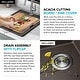 preview thumbnail 43 of 146, KRAUS Bellucci Workstation Topmount Drop-in Granite Kitchen Sink