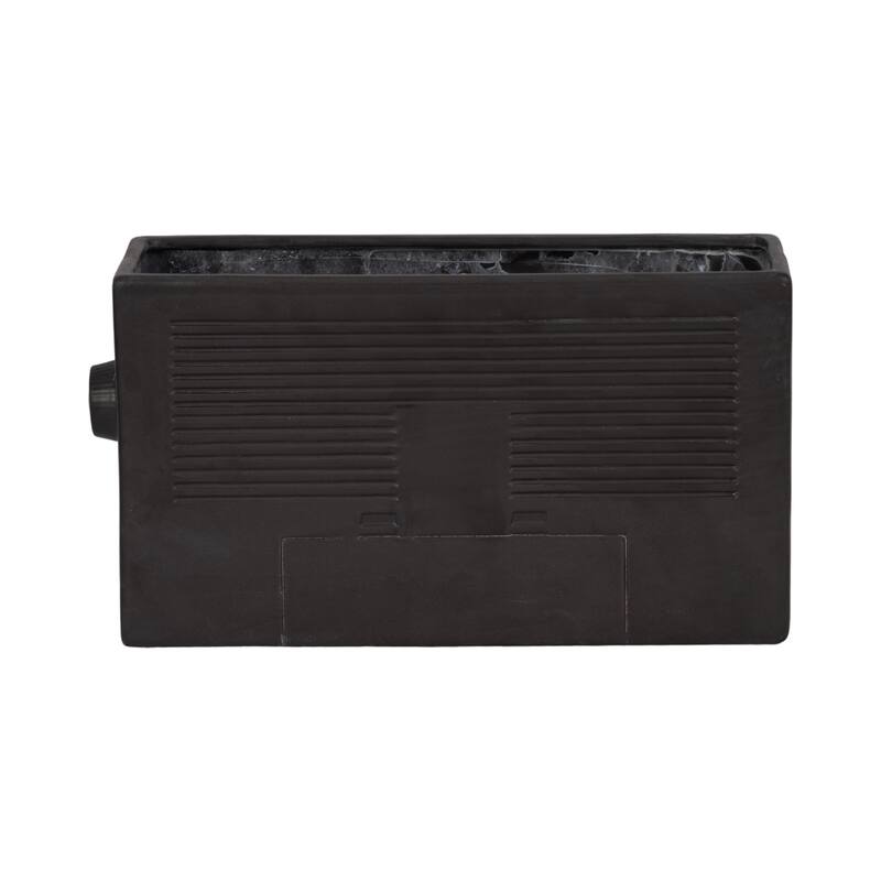 Stone and Dolomite Boombox Shape Planter Pot - 7" Gray - 13" x 4" x 7"