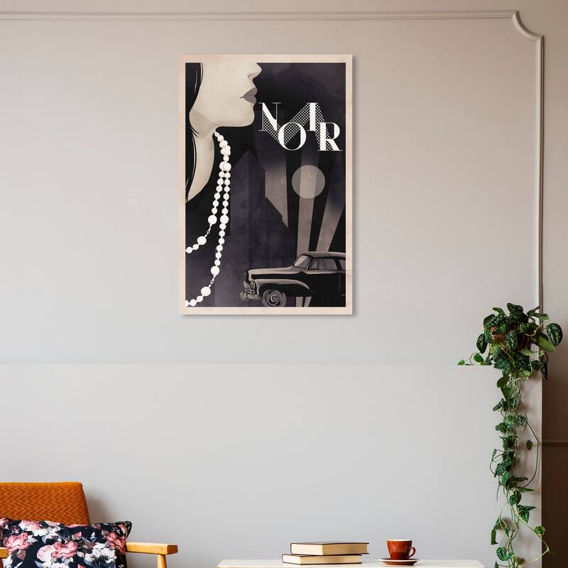 Wynwood Studio Canvas Fashion and Glam Of Noir Black and Light Gray Modern & Contemporary Wall Art Canvas Print - 30 x 20