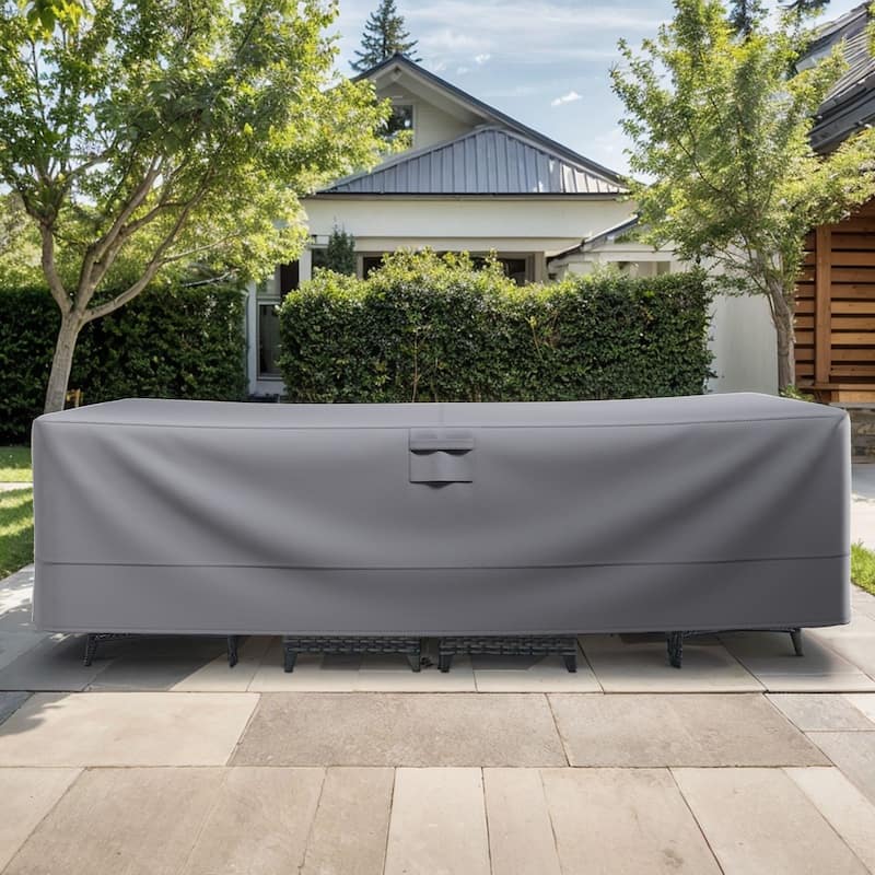 Meyreso Waterproof Heavy Duty Patio Furniture Cover, 600D Oxford, Breathable & Windproof