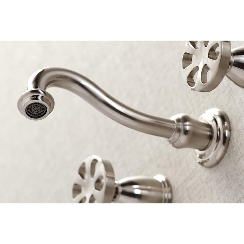Belknap Two-Handle 3-Hole Wall Mount Bathroom Faucet