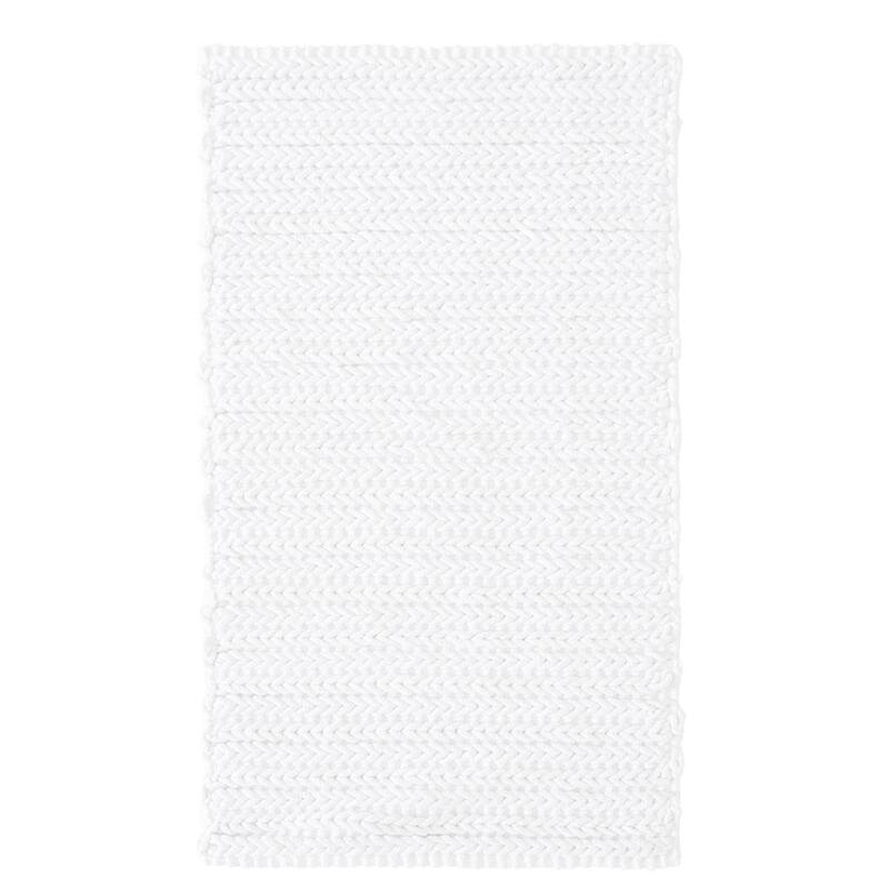 Cotton Chenille Chain Stitch Rug For Bath Room