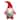 Gnome with Red Fluffy Hat Fabric Christmas Decoration