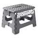 preview thumbnail 11 of 28, 9" Folding Step Stool with Handle by Casafield Grey