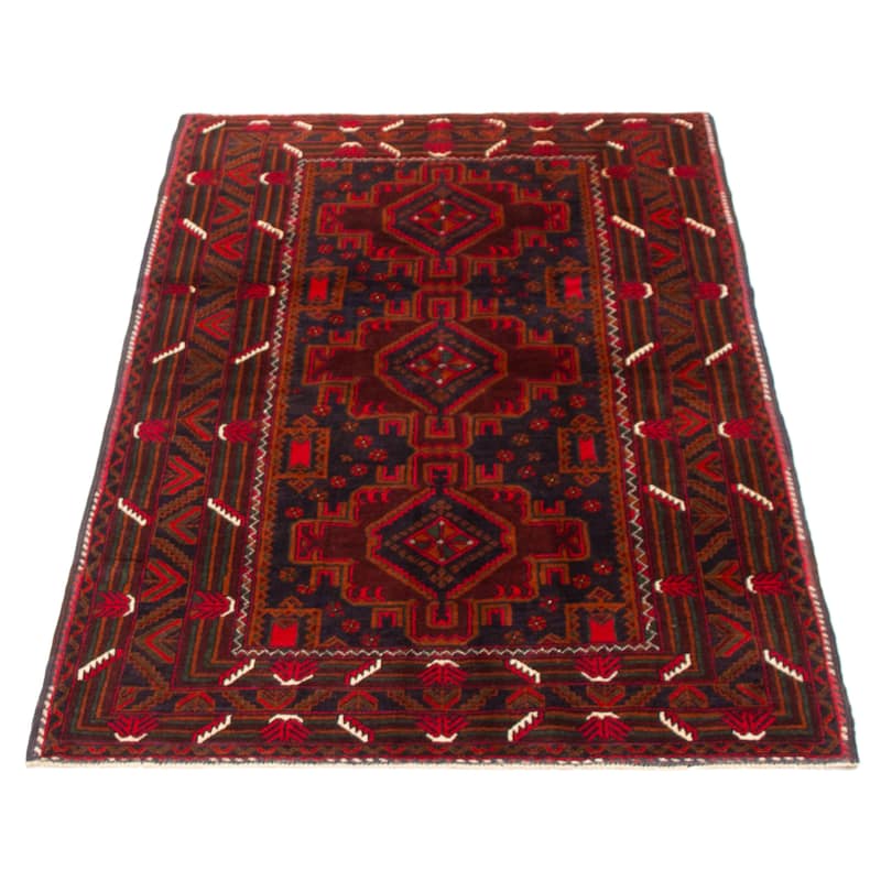 Teimani Red Rug 3'11" x 6'3" - 3'11 x 6'3