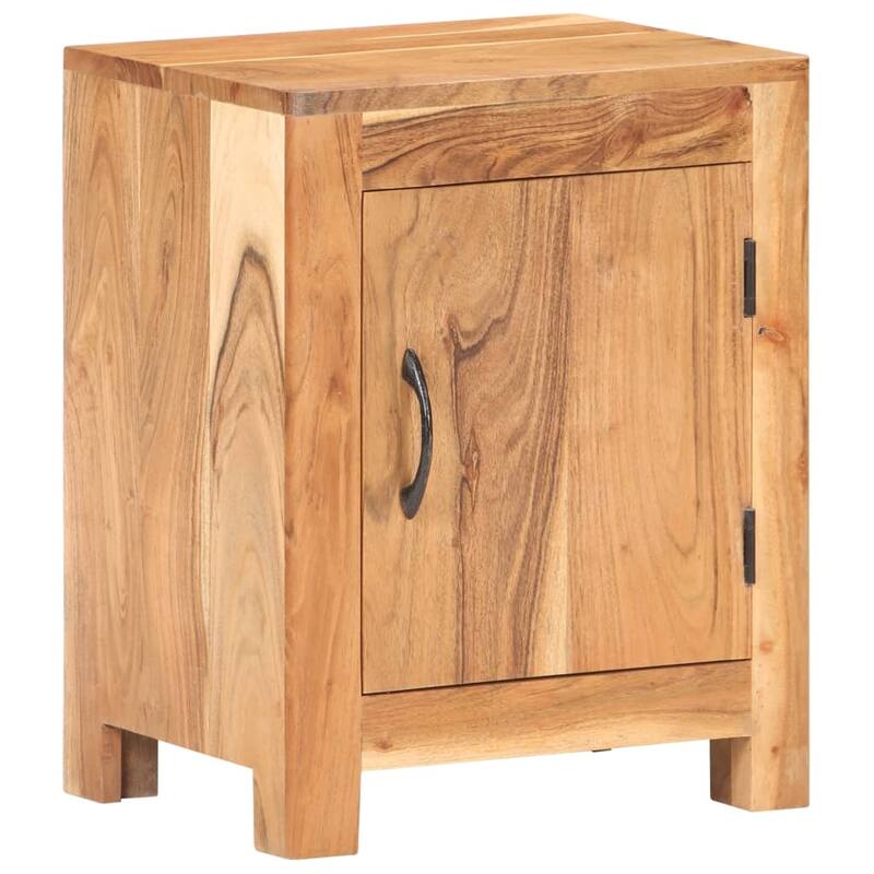vidaXL Bedside Cabinet 15.7"x11.8"x19.7" Solid Acacia Wood