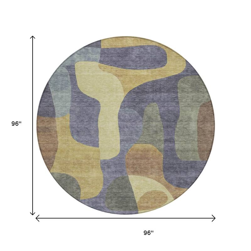 HomeRoots Abstract Transitional Rectangle Outdoor Rug