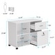 preview thumbnail 5 of 17, Mobile Lateral File Pedesta, 2 Drawer File Cabinet with Lock