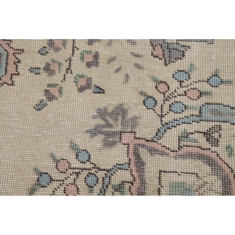 Floral Medallion Tabriz Persian Area Rug Handmade Wool Carpet - 6'7"x 9'8"