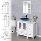 preview thumbnail 104 of 146, 72" Bathroom Vanity Set Glass Ceramic Vessel Sink Side Cabinet Combo