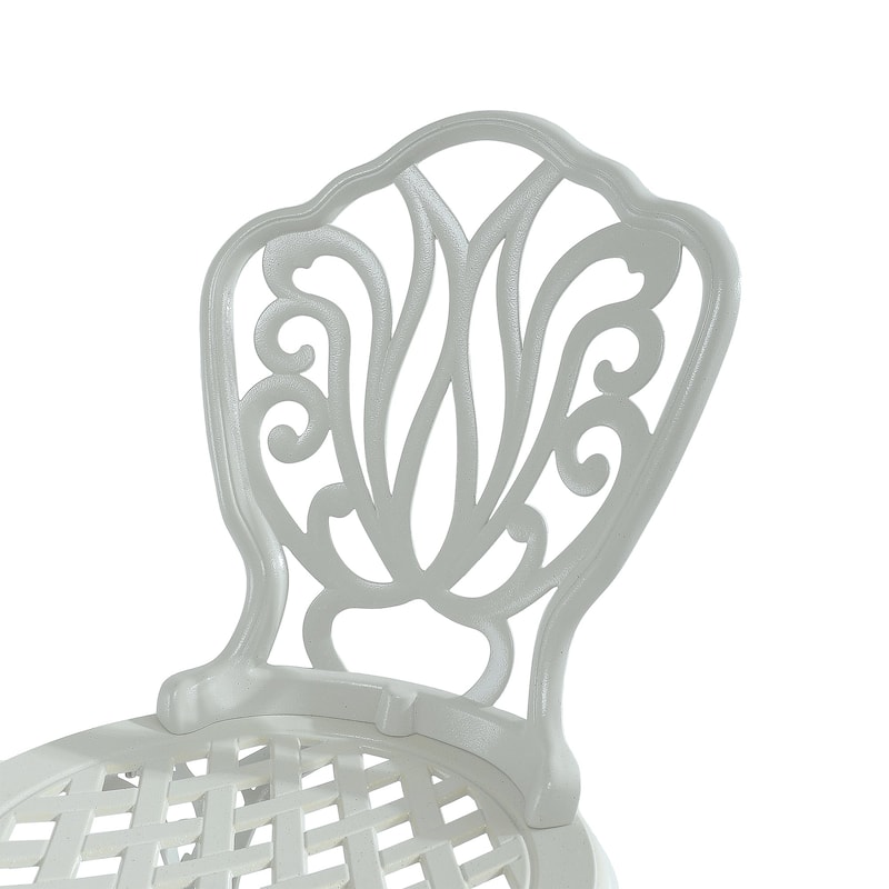 Set of 2 Cast Aluminum Bistro Chairs