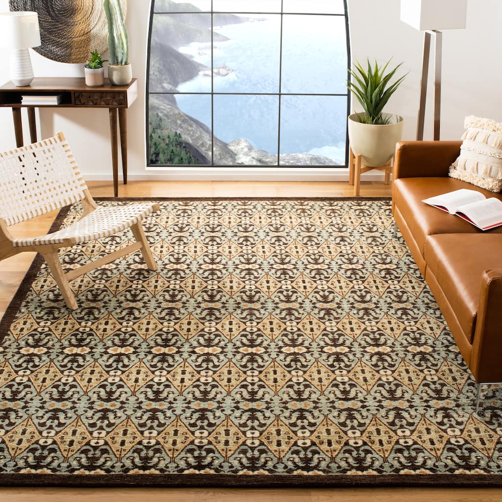 SAFAVIEH Couture Handmade Asian Fusion Ruzha Traditional Wool Rug