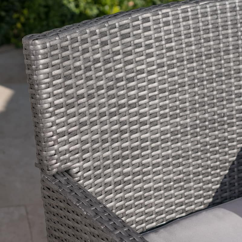 Arcade Outdoor 9-piece Square Wicker Dining Set with Cushions by Christopher Knight Home