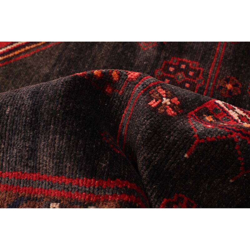 ECARPETGALLERY Hand-knotted Konya Anatolian Black, Red Wool Rug - 4'11 x 10'0