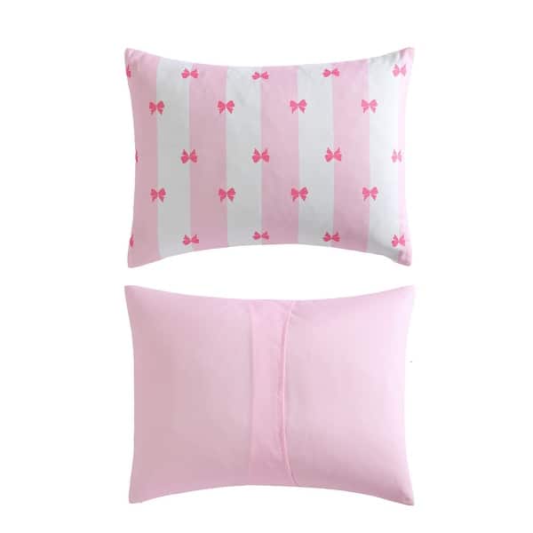 Betsey Johnson Bow Stripe Pink Bonus Bed Set