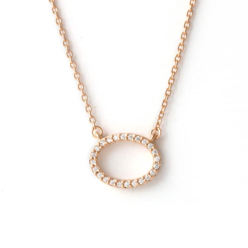 1/10ct Diamond Geometric Pendant Necklace in Silver for Women