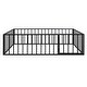 preview thumbnail 25 of 73, Metal Floor Bed Kids Open Frame with Fence and Door, Playhouse Bed for Kids Girls Boys