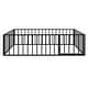 preview thumbnail 7 of 57, Metal Floor Bed Frame with Rails, Montessori Floor Bed with Fence and Door, for Kids Girls Boys