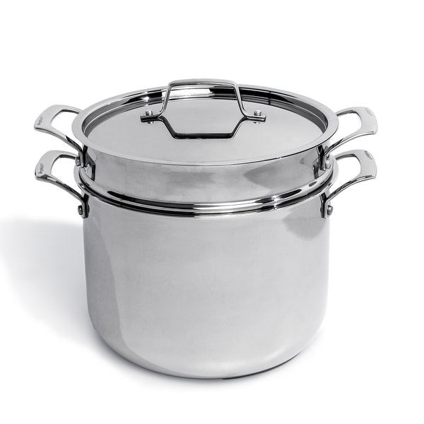 Korkmaz a1956 11 qt. Classic 18 by 10 Stainless Steel Dutch Oven Shallow Covered Stockpot Cookware Induction