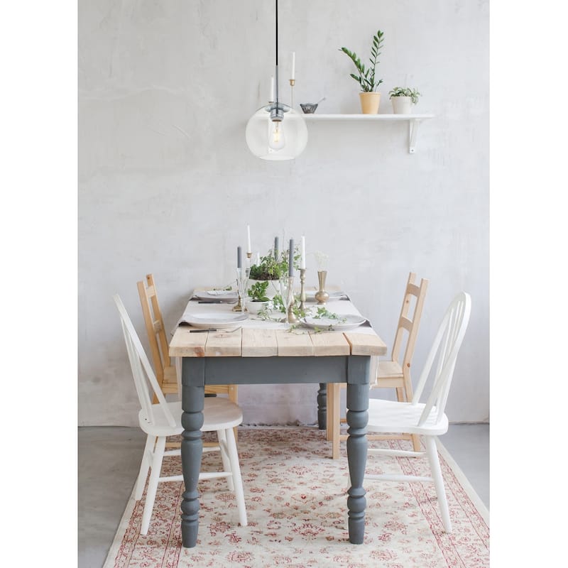 1-light Modern Frosted White Glass Orb Pendant