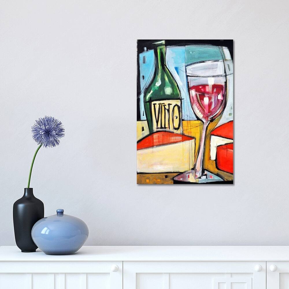iCanvas "Red Wine And Cheese" by Tim Nyberg Canvas Print