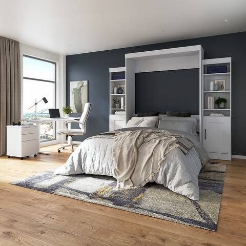 Edge 108W Queen Murphy Bed with 2 Storage Units by Bestar