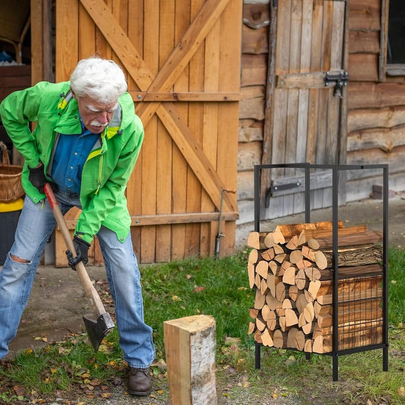Firewood Rack Outdoor for Fireplace Wood Storage