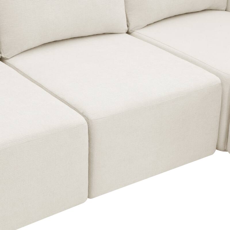 Modular U Shaped Sectional Sofa, Cloud Chenille Sectional Couch