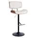 Option Cream Faux Leather/Walnut/Black Metal