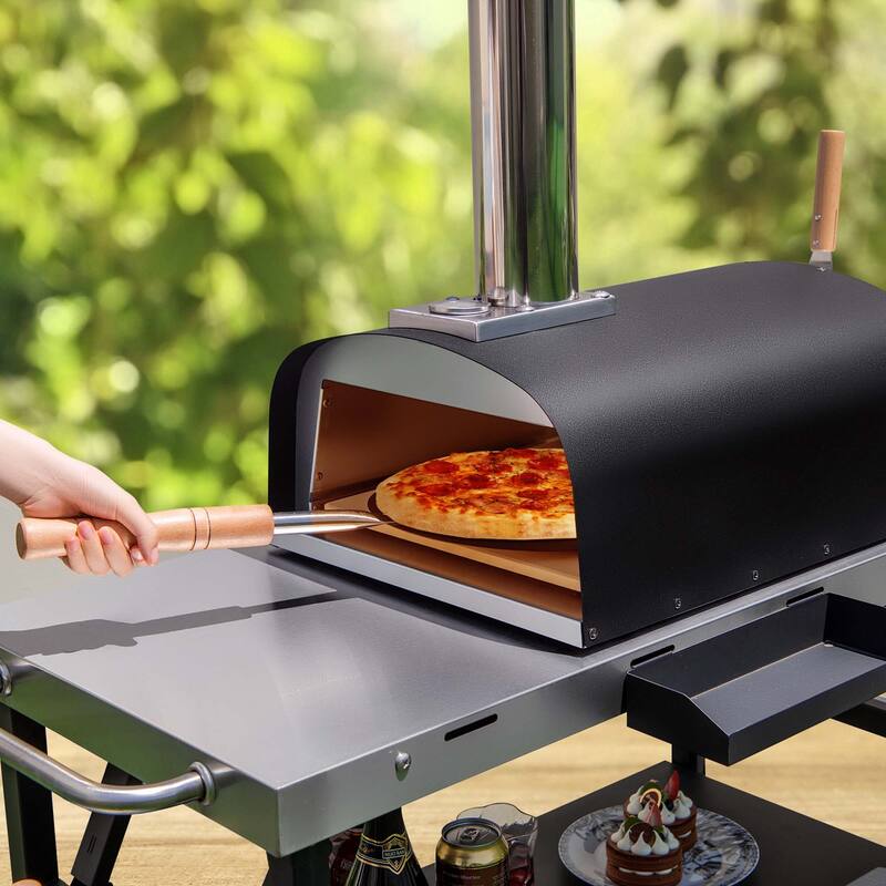 Costway 12" Multi-Fuel Pizza Oven Propane & Wood Fired Pizza Maker - See Details