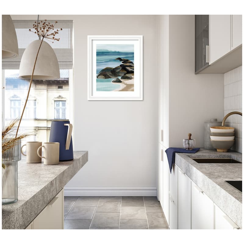 Kate and Laurel Framed Art Ocean Breeze ll by Nikita Jariwala