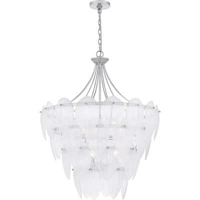 Lilestone 7-Light Silver Leaf Pendant