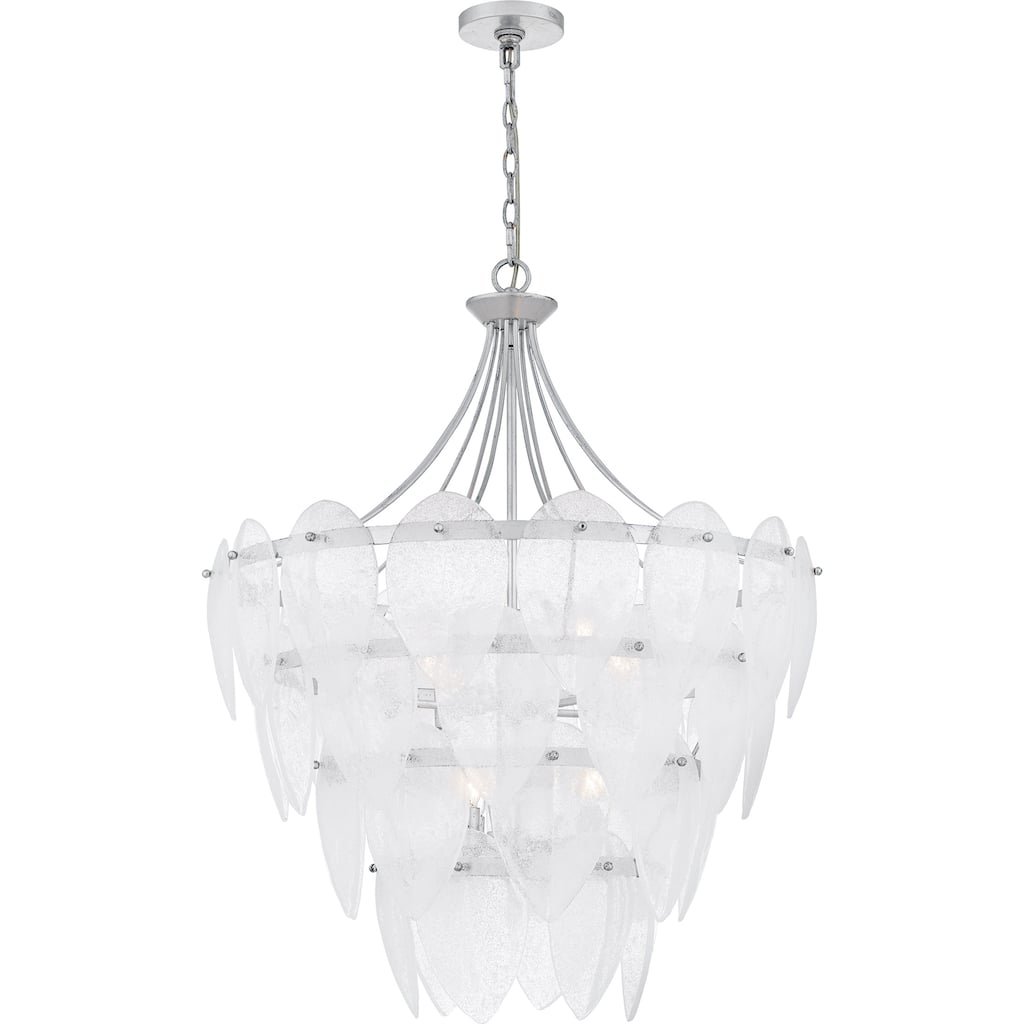 Lilestone 7-Light Silver Leaf Pendant