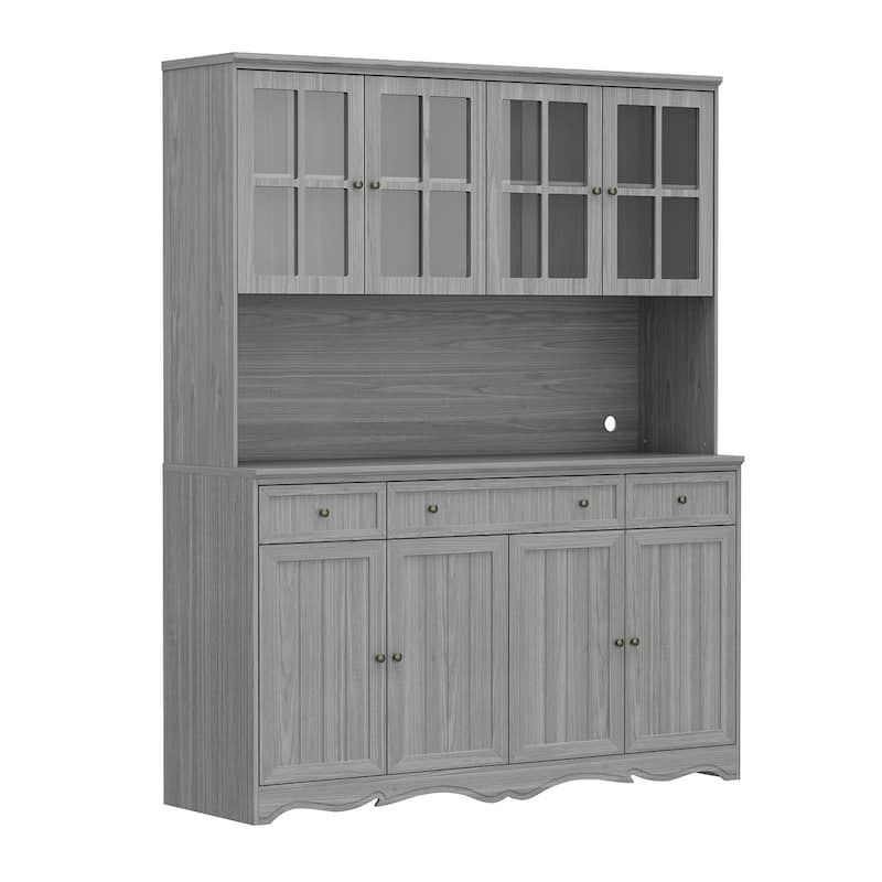 Bookcase Buffet Hutch Storage Pantry Cabinet Sideboard Storage Cabinet