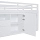 preview thumbnail 11 of 30, Double loft bed with 4 drawers under cabinets and shelves, white