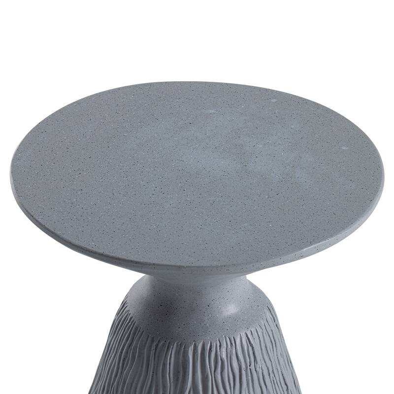 COSIEST Outdoor Patio Round Pedestal End Table, Side Table